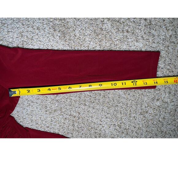 Lauren Ralph Lauren Red Quarter Sleeve - Midi Dress - Picture 10 of 13